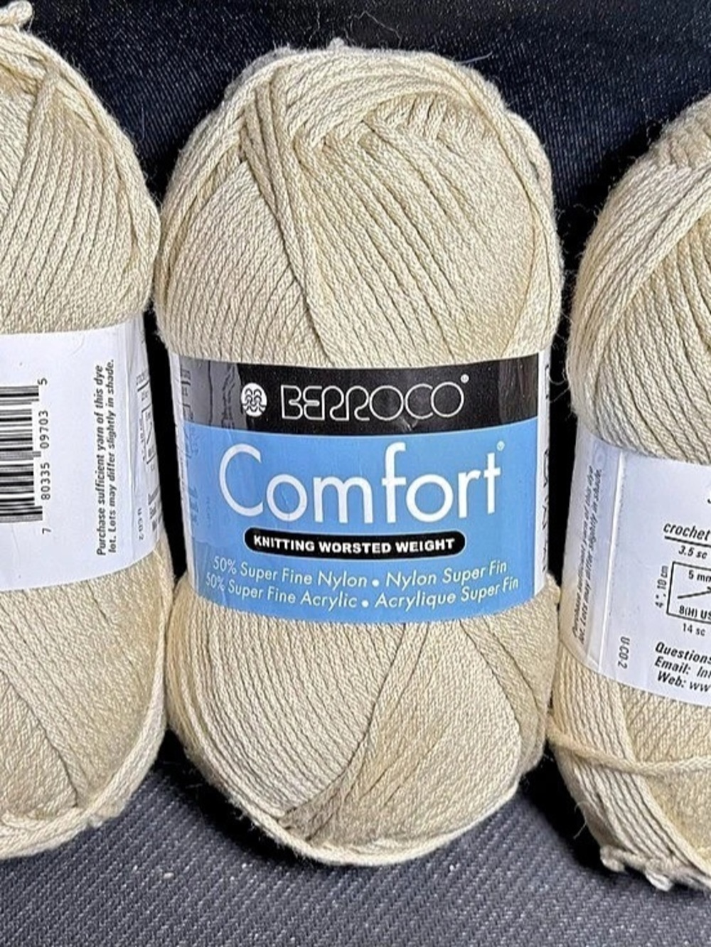 BERROCO Comfort 3-Skein Lot in Cream NWT